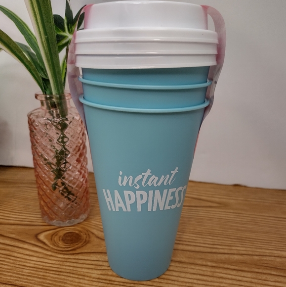 Reusable Coffee Tea Cups 3 Pack Blue - Picture 6 of 7